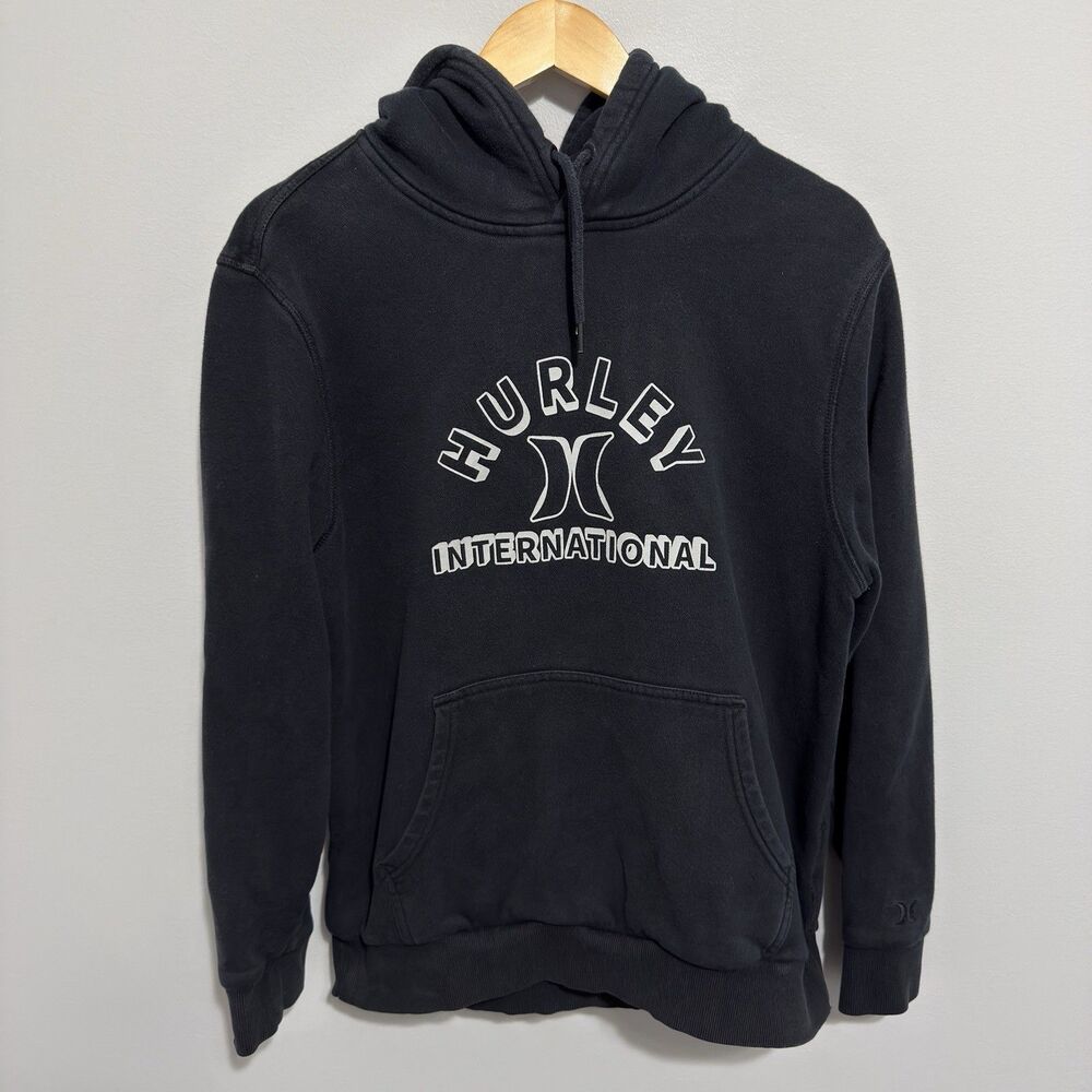 Hurley International Hoodie Pullover Sweatshirt Men’s Size M Black